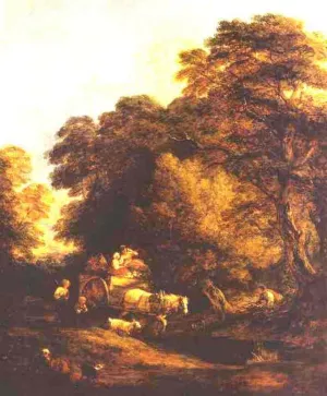 The Market Cart Oil painting by Thomas Gainsborough