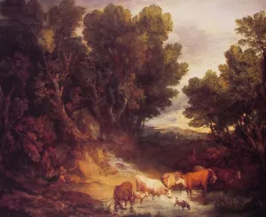 The Watering Place by Thomas Gainsborough Oil Painting