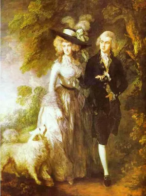 William Hallett and His Wife Elizabeth, nee Stephen by Thomas Gainsborough Oil Painting
