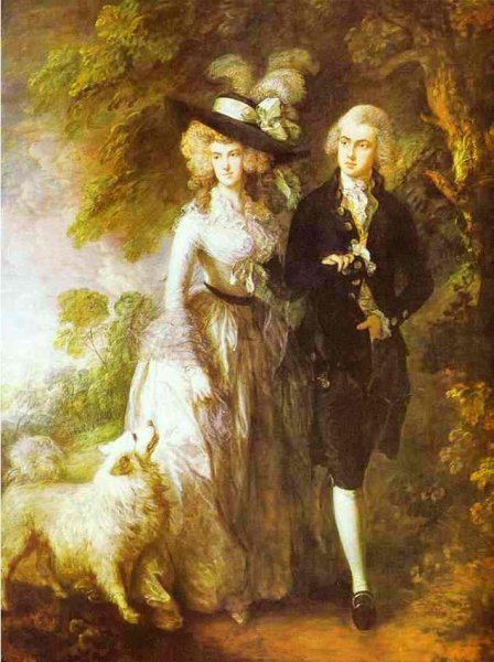 William Hallett and His Wife Elizabeth, nee Stephen by Thomas Gainsborough - Hand-Painted Oil Painting Reproduction