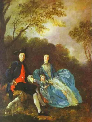 Thomas Gainsborough, with His Wife and Elder Daughter, Mary by Thomas Gainsborough - Oil Painting Reproduction