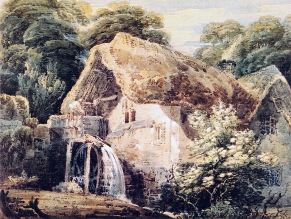 Main Product Photo of An Overshot Mill Painting by Thomas Girtin