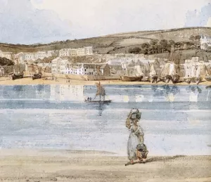 Appledore, Devon Detail by Thomas Girtin Oil Painting