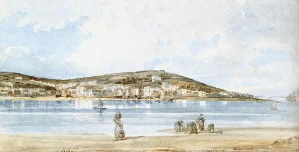 Appledore, Devon by Thomas Girtin - Hand-Painted Oil Painting Reproduction