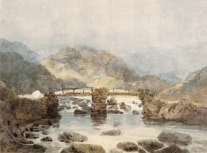 Bridge Near Beddgelert Snowdonia by Thomas Girtin Oil Painting