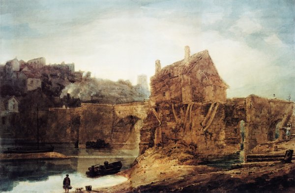 Bridgnorth, Shropshire by Thomas Girtin - Hand-Painted Oil Painting Reproduction