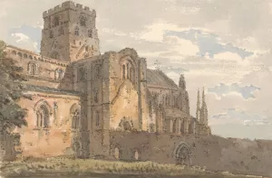 Carlisle Cathedral, Cumberland, from the South-west by Thomas Girtin Oil Painting