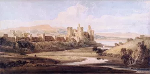 Castle Conway from the River Gyffin Oil painting by Thomas Girtin