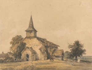Chapel Church, Surrey by Thomas Girtin Oil Painting