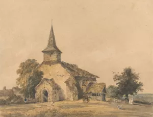 Chapel Church, Surrey by Thomas Girtin Oil Painting