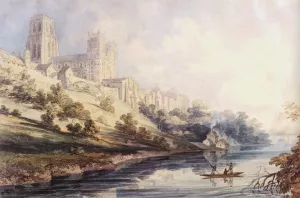 Durham Cathedral and Castle Oil painting by Thomas Girtin