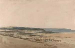 Estuary on the River Taw, Devon by Thomas Girtin Oil Painting