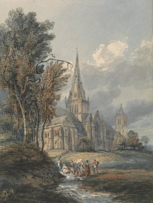 Glasgow Cathedral by Thomas Girtin Oil Painting