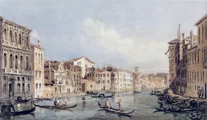 Grand Canal, Venice after Canaletto by Thomas Girtin - Oil Painting Reproduction