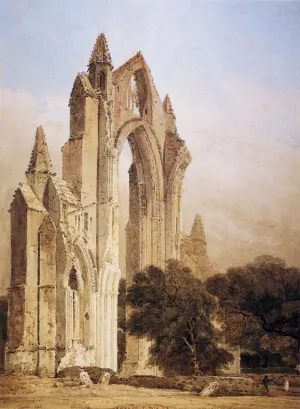 Guisborough Priory, Yorkshire by Thomas Girtin Oil Painting