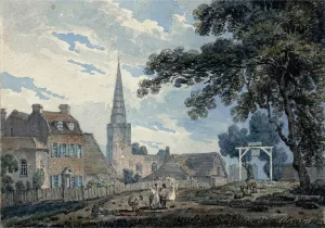 Harrow-on-the-Hill, Middlesex by Thomas Girtin Harrow-on-the-Hill, Middlesex Oil painting by Thomas Girtin