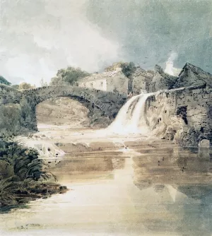 Hawes, Yorkshire Oil painting by Thomas Girtin