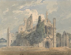 Kirkstall Abbey from the N.W. by Thomas Girtin Oil Painting