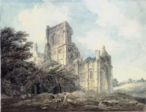 Kirkstall Abbey, Yorkshire, from the South-East painting by Thomas Girtin