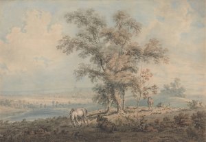 London from Highgate Hill by Thomas Girtin Oil Painting