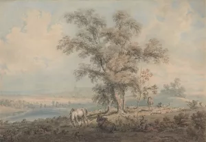 London from Highgate Hill by Thomas Girtin Oil Painting