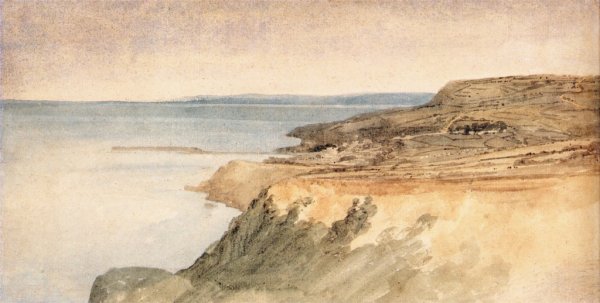 Lyme Regis, Dorset by Thomas Girtin - Hand-Painted Oil Painting Reproduction