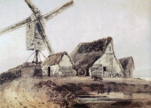 Mill in Essex by Thomas Girtin Oil Painting