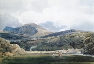 Mynnydd Mawr, North Wales by Thomas Girtin Oil Painting