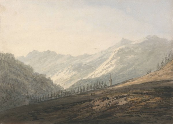 Near Sterzing, Tyrol  by Thomas Girtin - Hand-Painted Oil Painting Reproduction