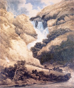 Ogwen Falls, North Wales by Thomas Girtin Oil Painting