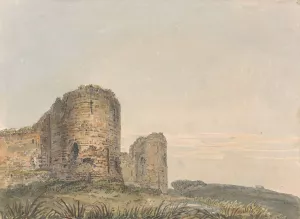 Pevensey Castle, Sussex by Thomas Girtin Oil Painting