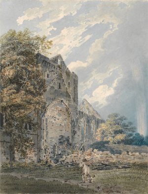 Pluscardine Abbey, Elgin by Thomas Girtin Oil Painting