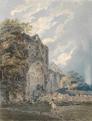 Pluscardine Abbey, Elgin by Thomas Girtin Oil Painting