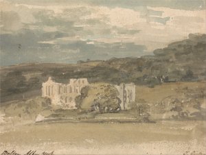 Rievaulx Abbey, Yorkshire by Thomas Girtin Oil Painting