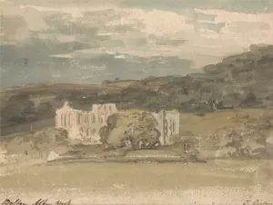 Rievaulx Abbey, Yorkshire by Thomas Girtin Oil Painting