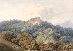 Rocca del Papa, with Monte Cavo by Thomas Girtin Oil Painting