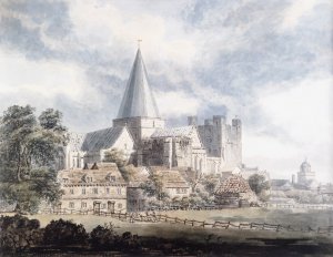 Rochester Cathedral and Castle, from the North-East