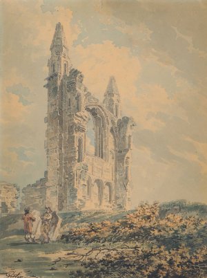 Ruins Of St Andrews Cathedral by Thomas Girtin Oil Painting