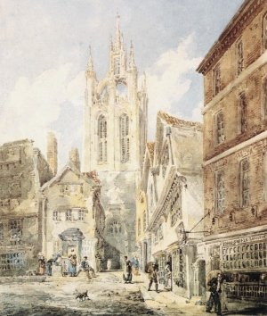 St Nicholas Church, Newcastle by Thomas Girtin Oil Painting