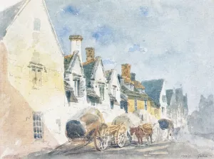 Street in Weymouth, Dorset by Thomas Girtin Oil Painting