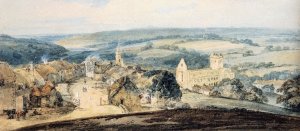 The Village of Jedburgh, Scotland by Thomas Girtin Oil Painting
