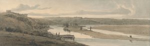 The Waterworks at Marly and St. Germain-en-Laye Seen in the Distance by Thomas Girtin Oil Painting