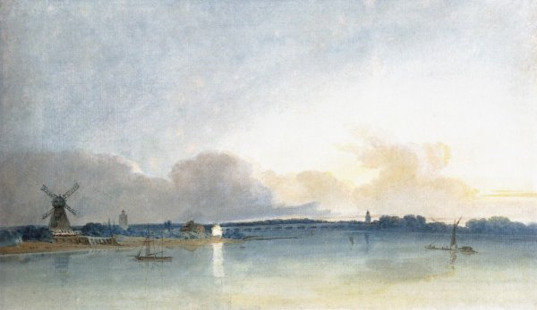 The White House at Chelsea by Thomas Girtin - Hand-Painted Oil Painting Reproduction