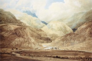 View Near Beddgelert Snowdonia Oil painting by Thomas Girtin