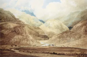 View Near Beddgelert Snowdonia Oil painting by Thomas Girtin