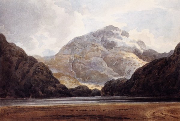 Main Product Photo of View Near Beddgelert Painting by Thomas Girtin