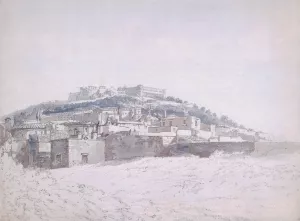 View of Monte Casino after J.R.Cozens Oil painting by Thomas Girtin