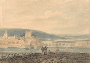 View of Rochester by Thomas Girtin Oil Painting