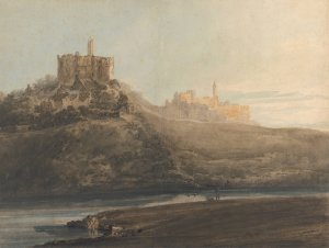 Warkworth Castle, Northumberland by Thomas Girtin Oil Painting