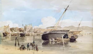 Weymouth Harbour by Thomas Girtin - Oil Painting Reproduction